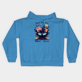 Reading Teacher Books Help Your Mind Grow Book Lover Retro Kids Hoodie